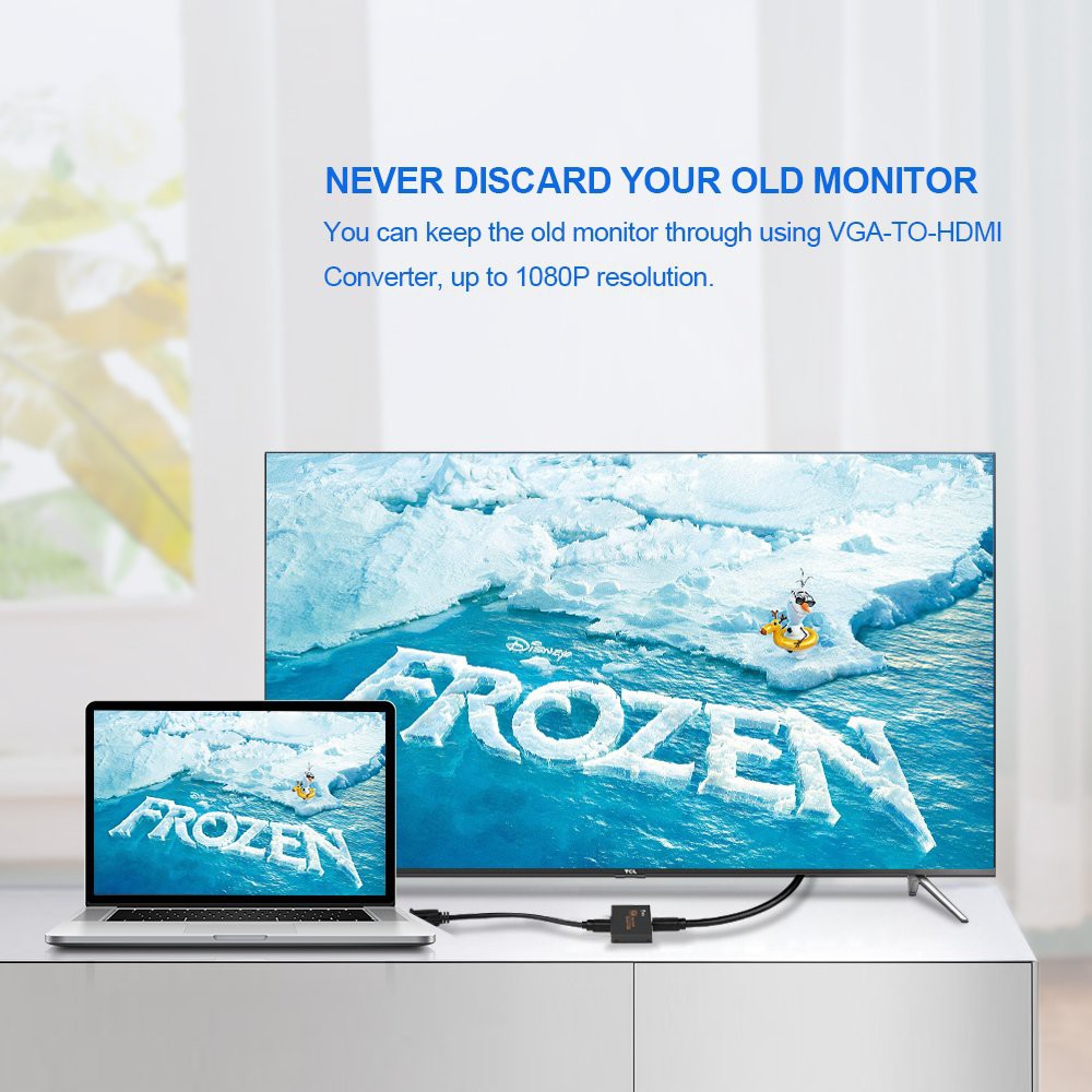 Bộ Chuyển Đổi VGA Sang HDMI 3.5mm Cho PS3 / PS4 / HDTV / Blue-ray DVD