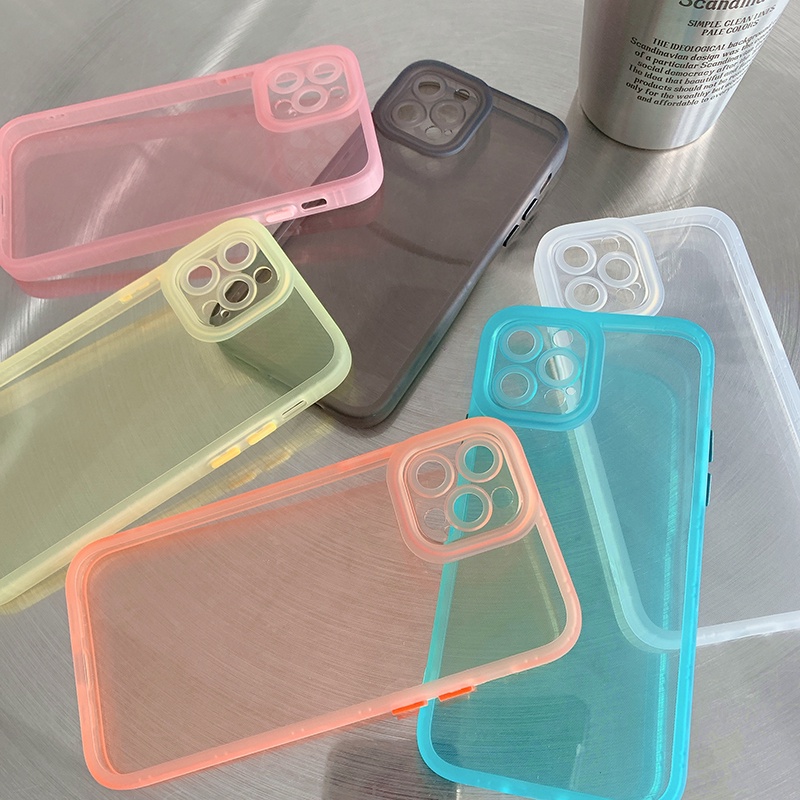 Ốp Điện Thoại Dẻo Màu Trơn Thiết Kế Lỗ Camera Độc Đáo Cho Iphone 12 12pro 12promax 11 11pro 11promax Ix Xs Max Xr Se2020 I6 7 8 Plus