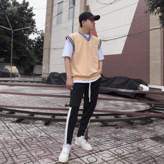 Áo gile cổ kẻ HARIQUEEN