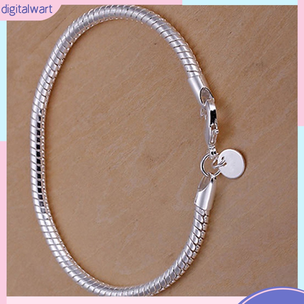 Lắc Tay Mạ Bạc Kiểu Dáng Đơn Giản Thanh Lịch Cho Nữ
