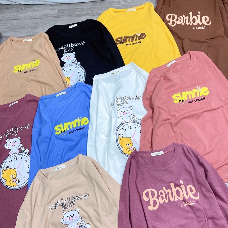 Áo Phông Dài Tay Áo Thun Cotton Khô Form Thụng Tay Dài