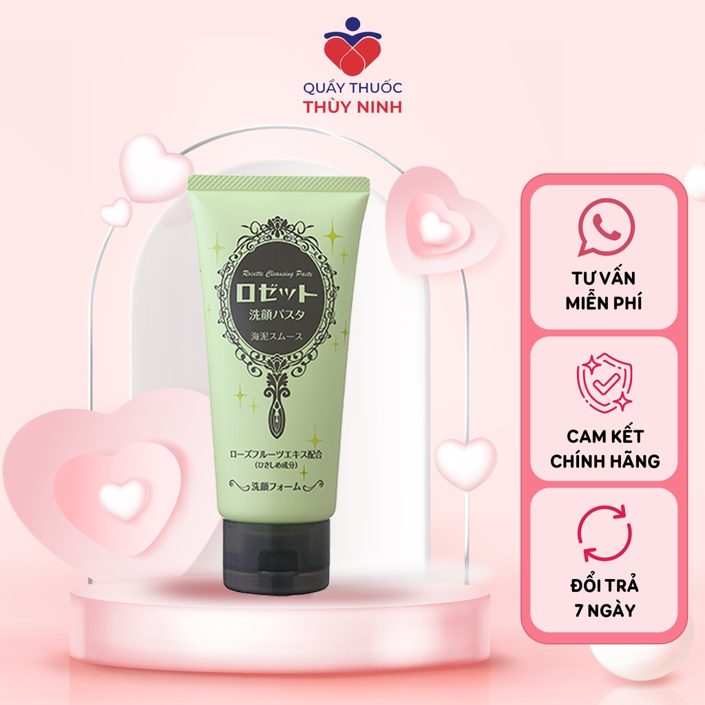 Sữa rửa mặt bùn biển Rosette Face Wash Pasta Sea Clay Smooth thu nhỏ lỗ chân lông 120g - 4901696533901