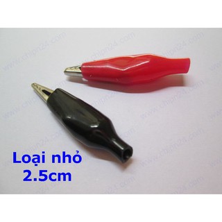 Combo 5 đôi kẹp cá sấu các cỡ từ 2.5-4.5cm (5 đỏ + 5 đen)