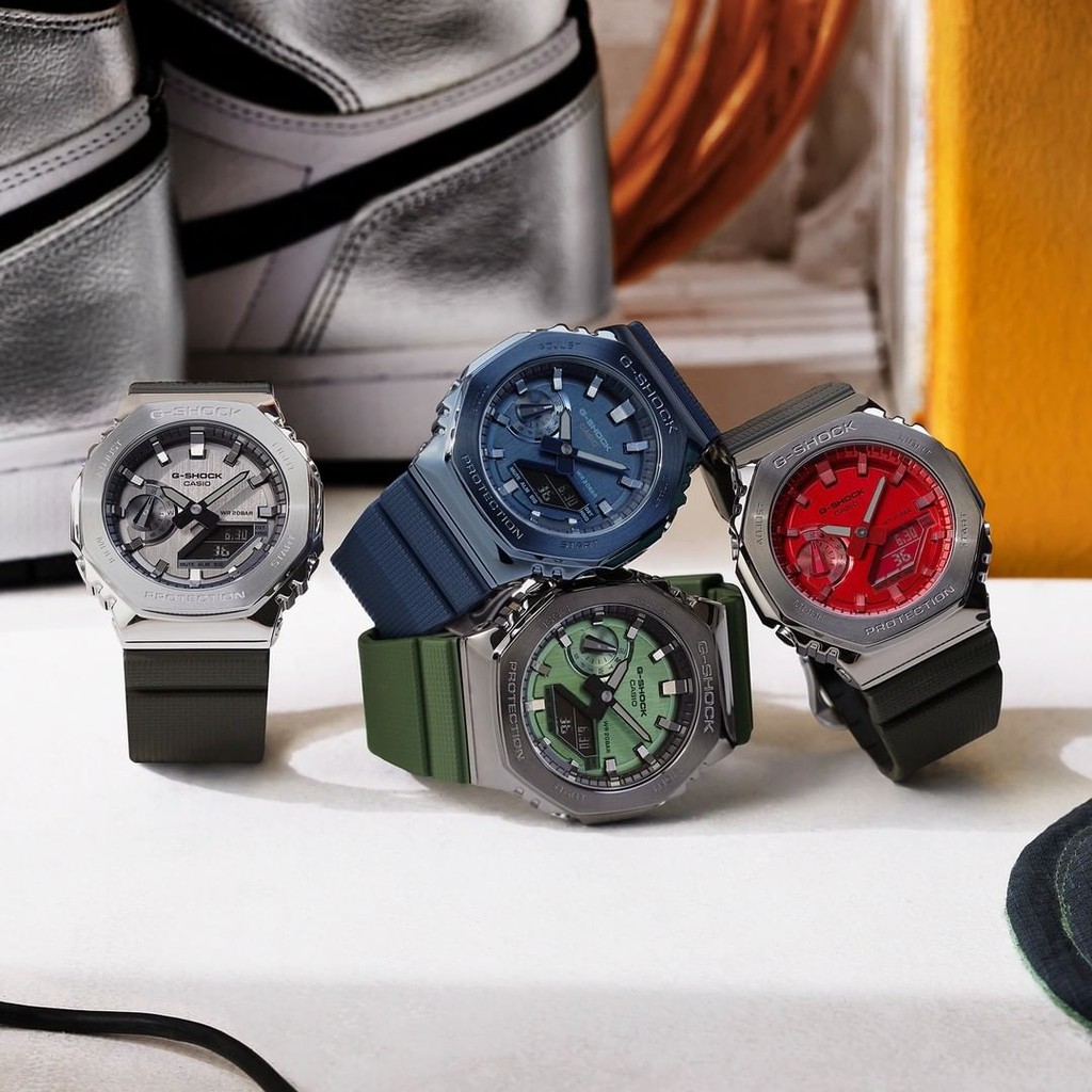 Đồng hồ Dây nhựa Nam Casio G-Shock GM-2100-1ADR chính hãng bảo hành 5 năm Pin trọn đời