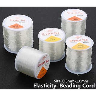 Image of 100yards 0.5-1mm High Elastic Beading Cord String Crystal Thread for Jewelry Making DIY Necklace Bracelet Accessories