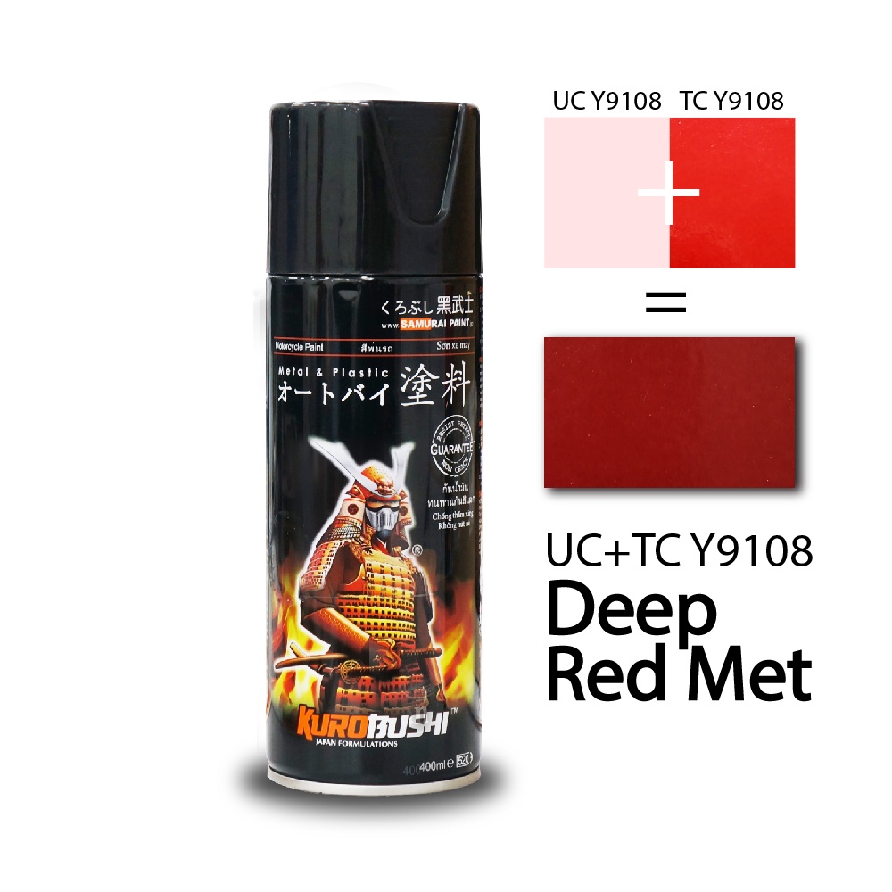COMBO Sơn SAMURAI - MÀU ĐỎ ĐẬM KIM LOẠI Yamaha UC+ TCY9108 (400ml)