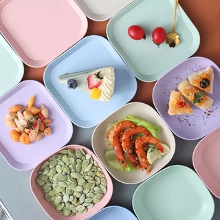 Bộ 8 chiếc đĩa lúa mạch vuông 15cm