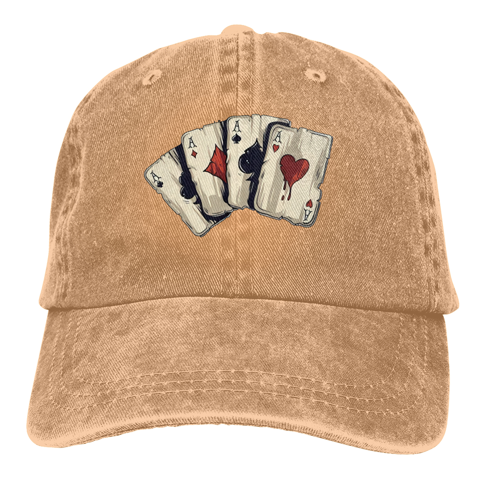 Mũ Lưỡi Trai Thêu Hình Lá Bài Poker