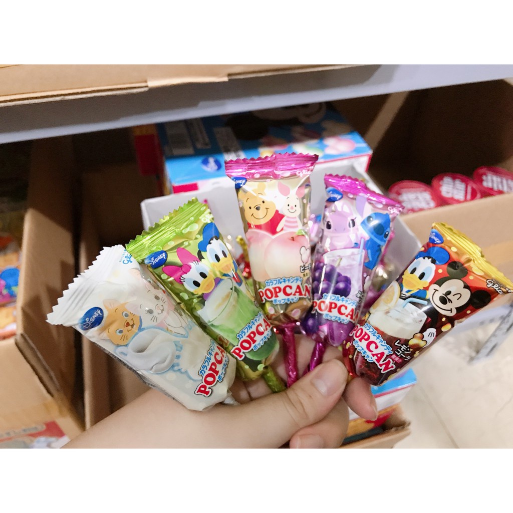 Kẹo mút Popcan Glico vị trái cây cho bé Nhật Bản 13g/cây, HSD T5/2024