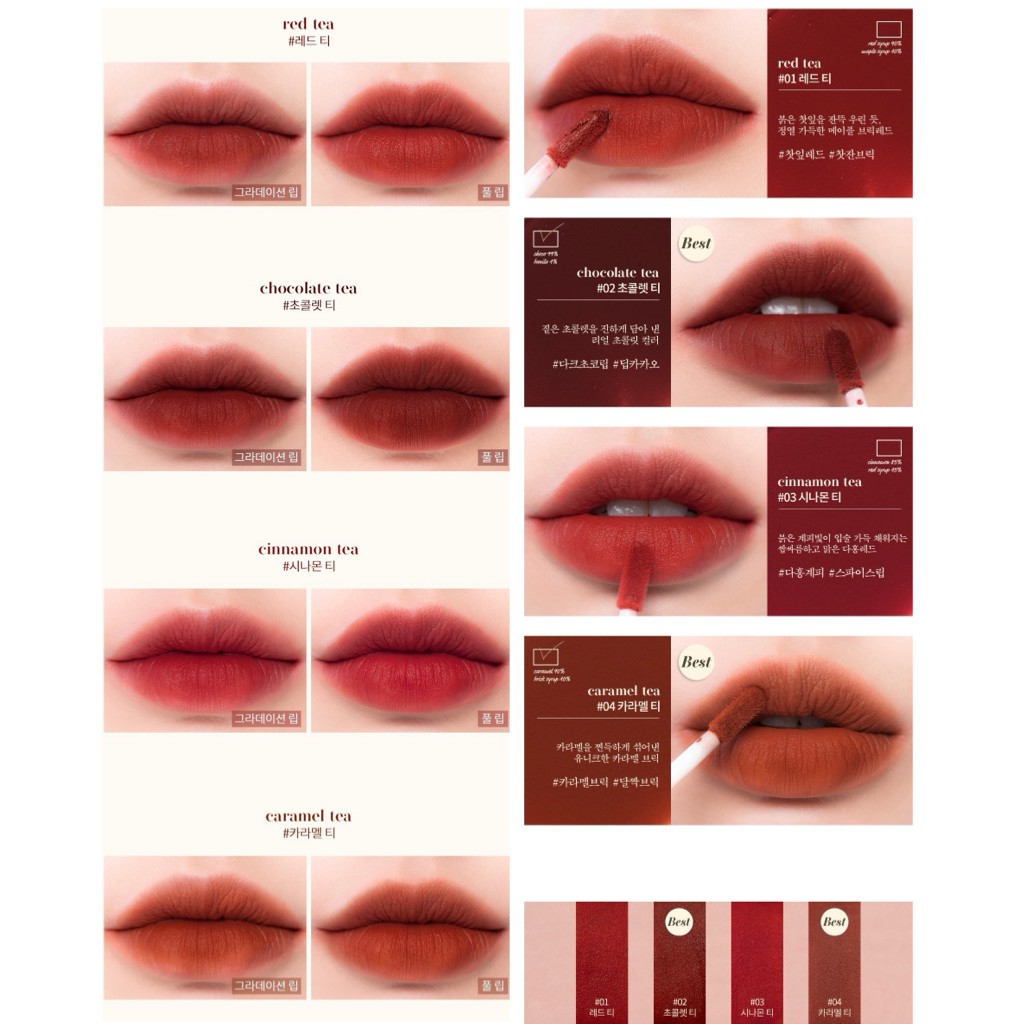 [Mã SKAMA8 giảm 8% đơn 300K] Son ROMAND MILK TEA VELVET TINT | BigBuy360 - bigbuy360.vn