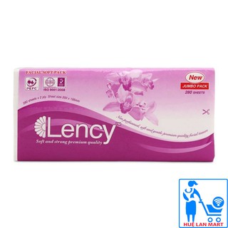 Khăn giấy ăn rút 2 lớp lency gói 280 tờ