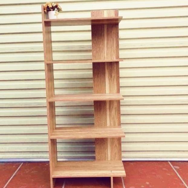 Kệ góc tường 5 tầng màu gỗ, đa dạng màu sắc tiện dụng, chất gỗ MDF dày 12mm dễ lắp ráp kích thước 120x40x15cm BIG SALE