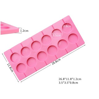 Khuôn silicon kẹo Lollipop (Cakepop) tròn 3.5cm