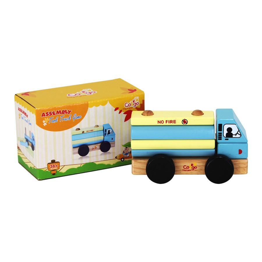 Đồ chơi gỗ winwintoys Bộ lắp ghép xe bồn