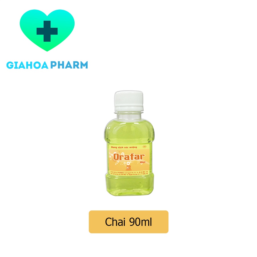 Dung Dịch Nước Súc Miệng Orafar 90Ml (Pharmedic) - Sát Trùng Răng Miệng, Họng, Sưng Nướu, Khử Mùi Hôi Miệng