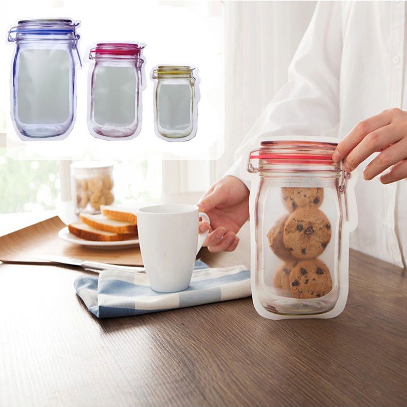 1 Túi Zip Bằng Nhựa Trong Suốt Đựng Bánh Kẹo Trái Cây