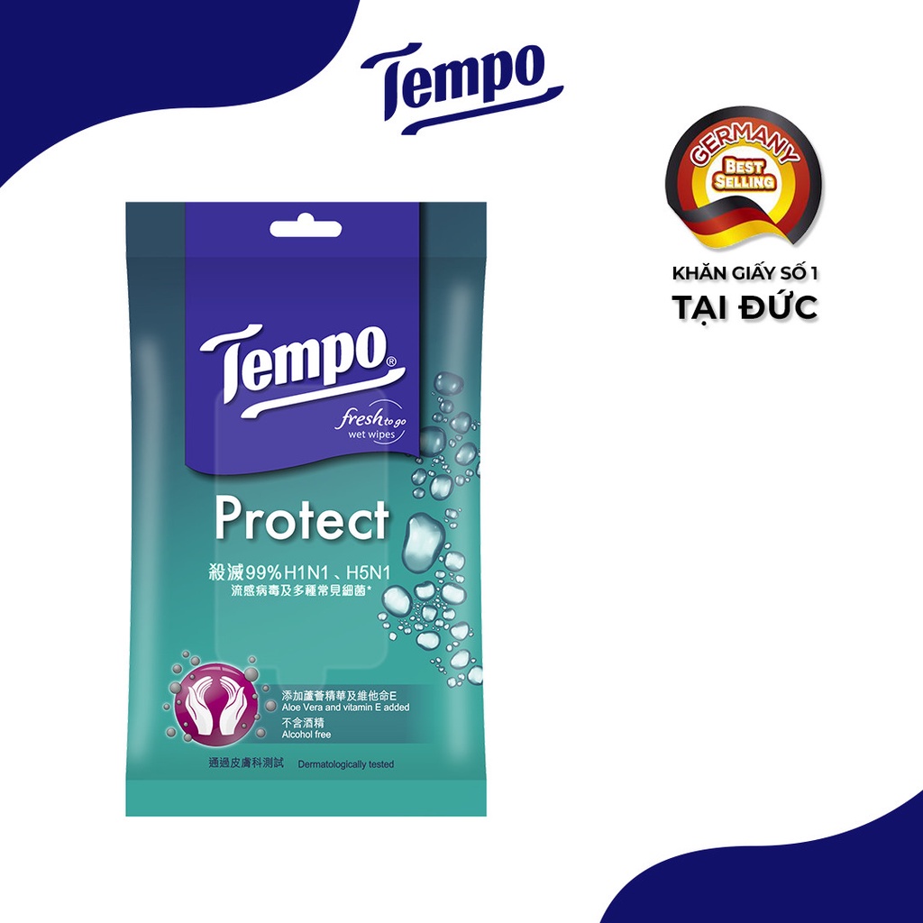 [MUA 5 TẶNG 2] Khăn giấy ướt Tempo Cao Cấp Protect/Care (7 gói)