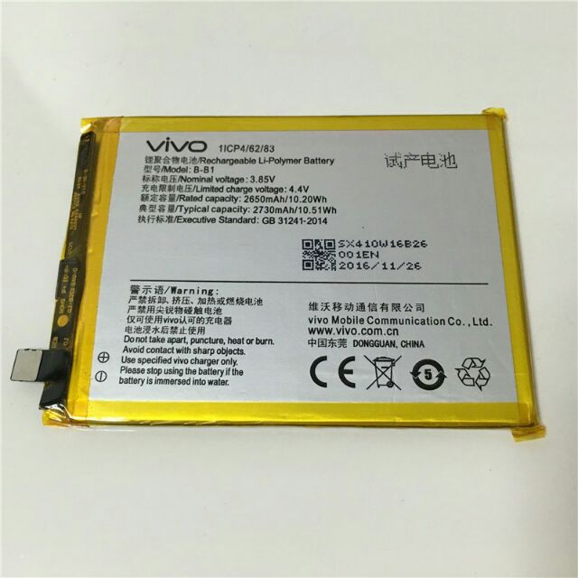 Pin Vivo Y55 (B-B1) dung lượng 2730mAh xịn,bảo hành 3 tháng