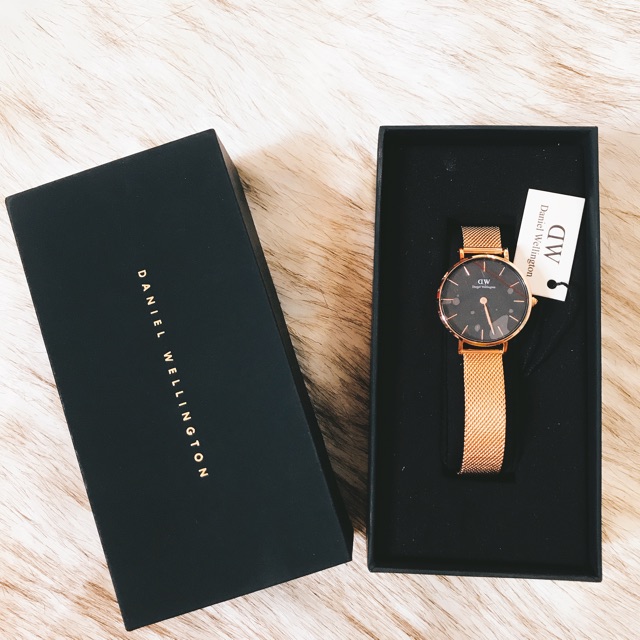 🔥 Đồng Hồ Nữ Daniel wellington Classic Peptite Melrose black. Mua 1 tặng 1 quà mỹ phẩm