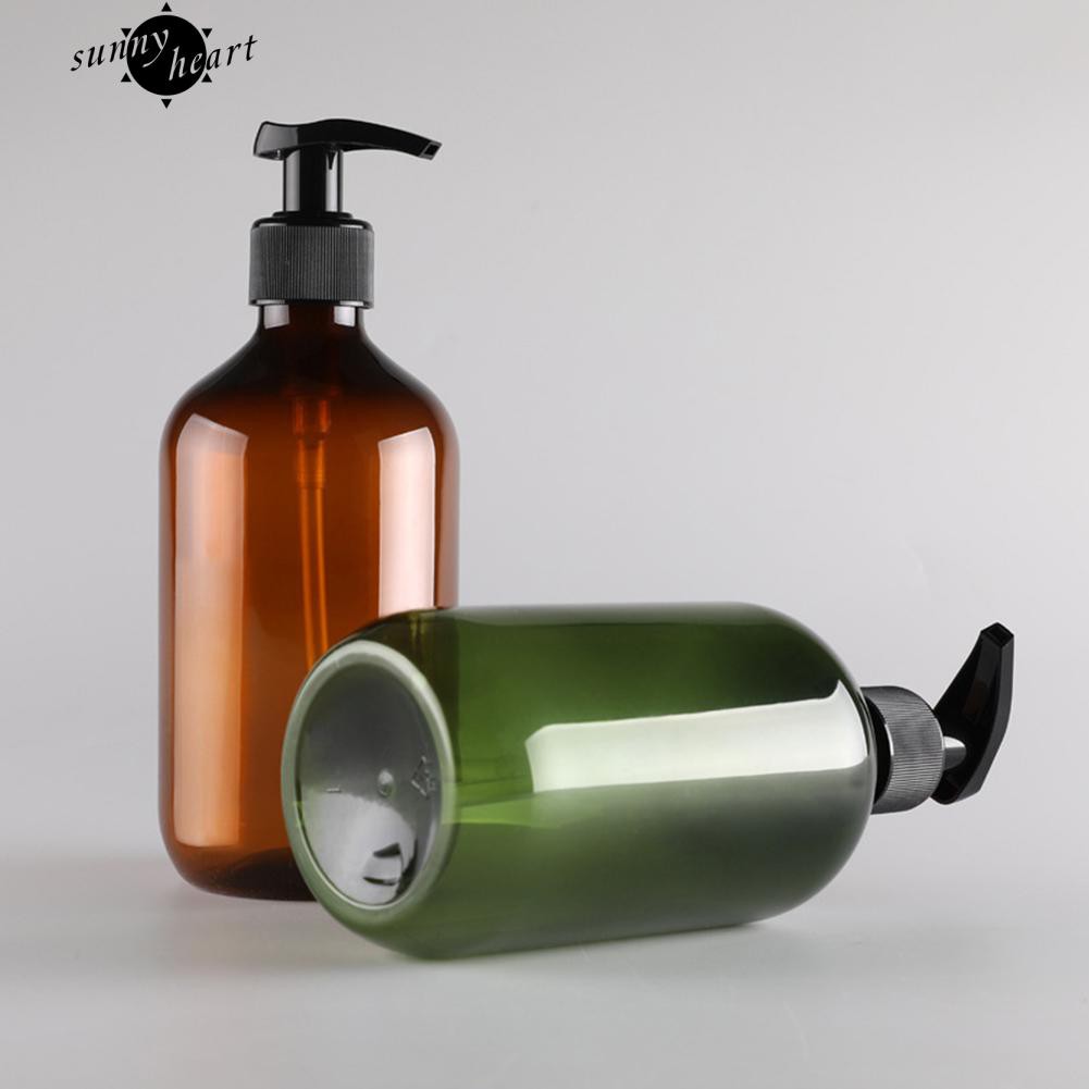 Bình nhựa có đồ pump 500ml dùng đựng dầu gội khi đi du lịch
