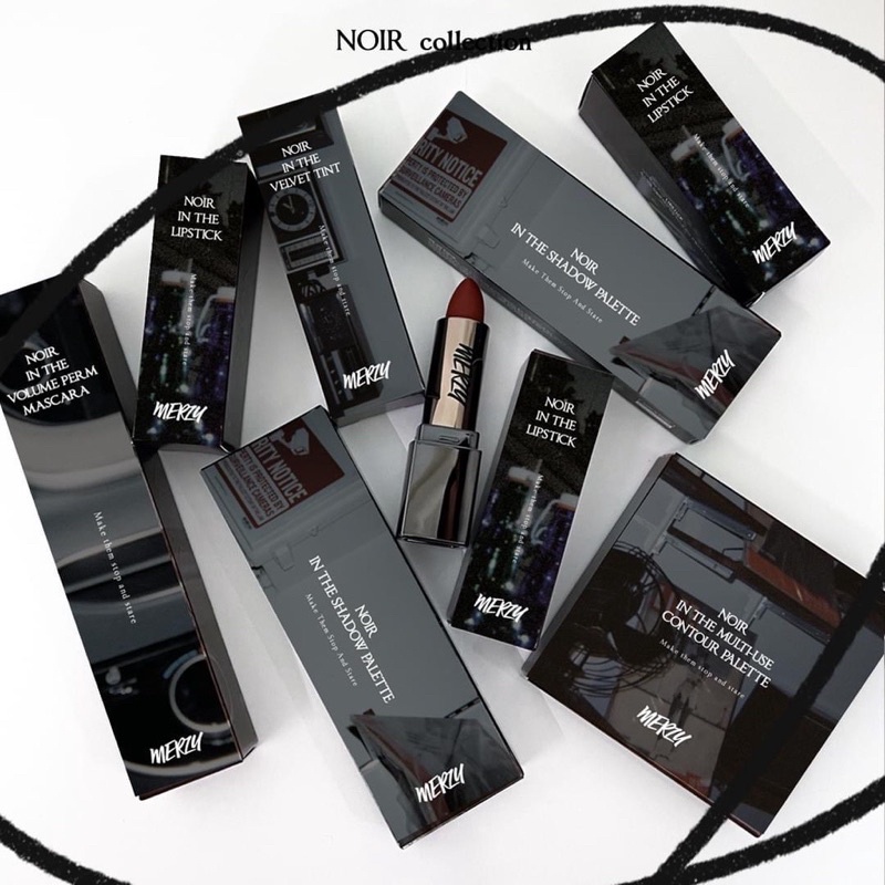 Son Kem Lì Merzy Noir Velvet Tint 4g + Son Thỏi Merzy Noir Lipstick 3.3g