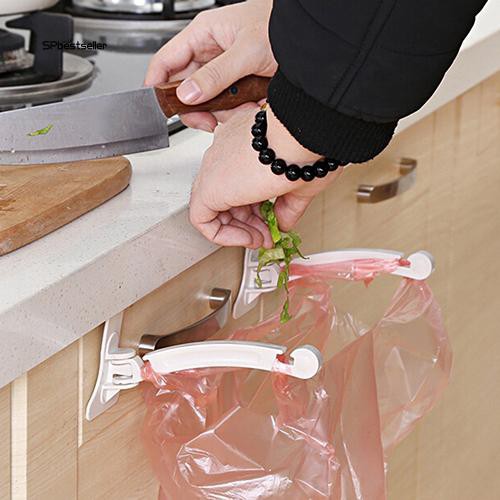 Giá treo bao đựng rác có móc kẹp chất liệu nhựa ABS kích thước 16.5cmx3cmx8.5cm