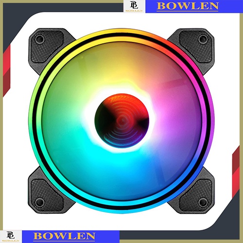 Quạt Fan Led Rgb, Quạt gió Pc, Fan Led Pc RGB Coolmoon M1 - Led RGB Dual Ring - Đồng Bộ Hub Coolmoon