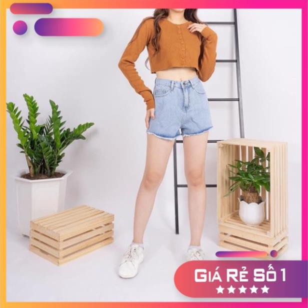 Quần short jeans trơn chất bò xịn lên dáng xinh