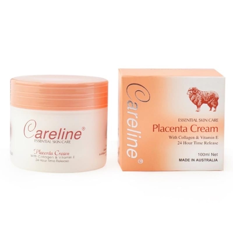 Kem dưỡng ẩm mỡ cừu (tím), nhau thai cừu (cam) Careline Lanolin/Placenta Cream, Úc (100ml) cho mọi lứa tuổi