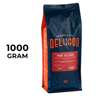 Cà phê delingoo phin vietnam coffee pha phin truyền thống dạng bột 1kg