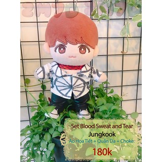 Set Blood Sweat & Tear: Jungkook  (Không kèm Doll) BTS - Outfit Doll 20 cm - 2Mom7Dolls Handmade