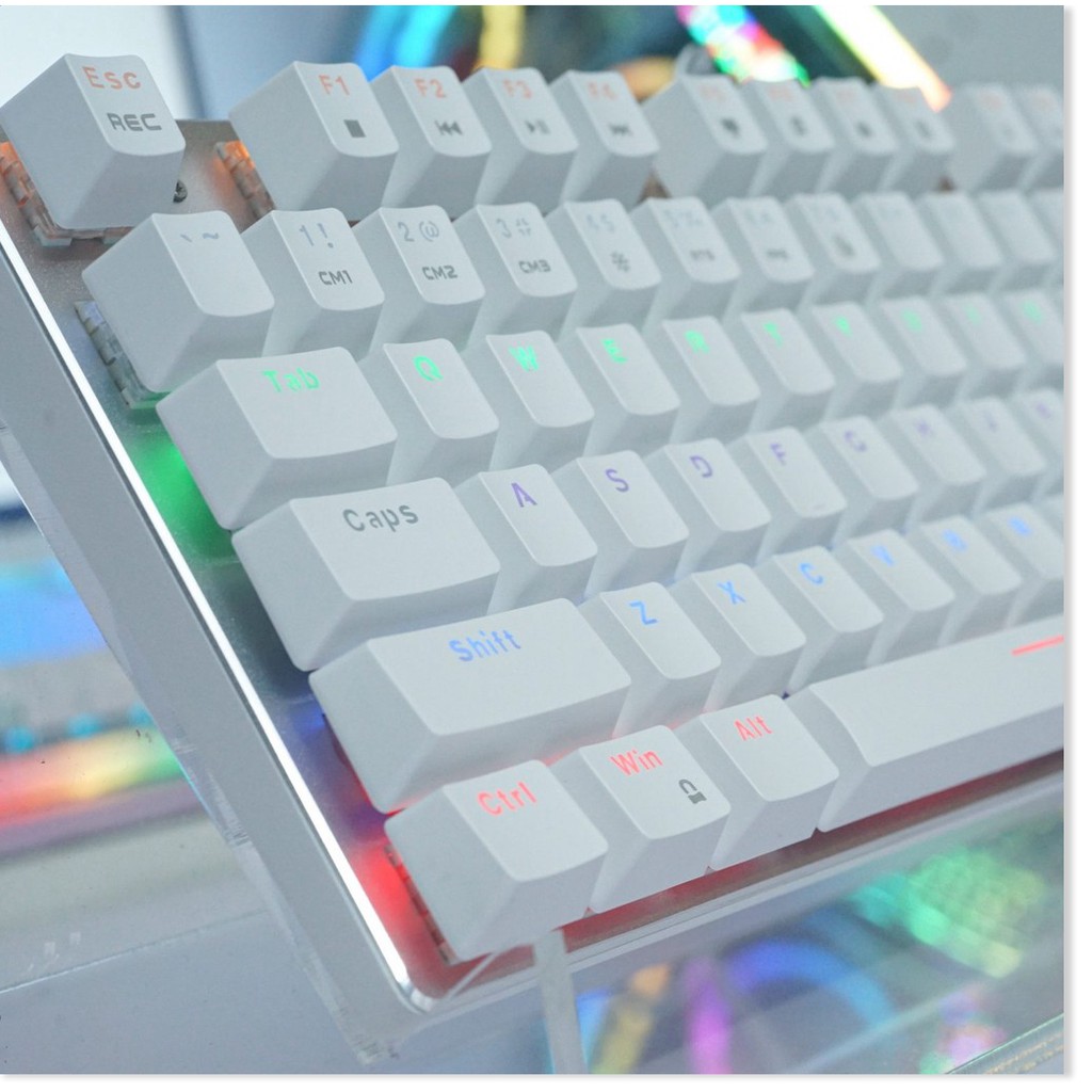 BÀN PHÍM CƠ METOO ZERO TKL TRẮNG LED RAINBOW