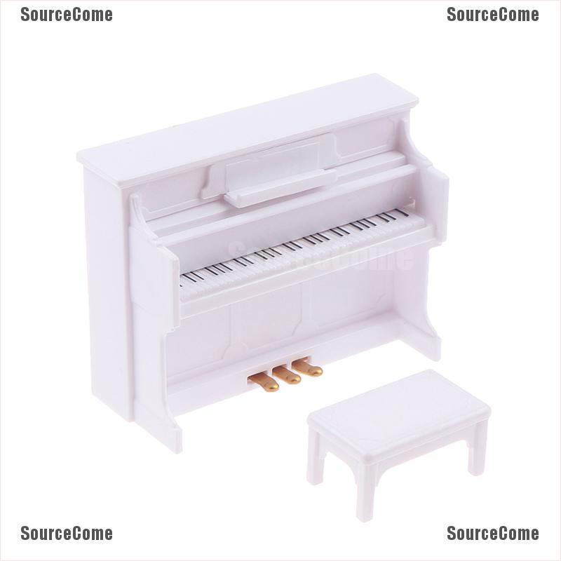 Mô Hình Đàn Piano Màu Trắng Tỉ Lệ 1: 12 Trang Trí Nhà Búp Bê