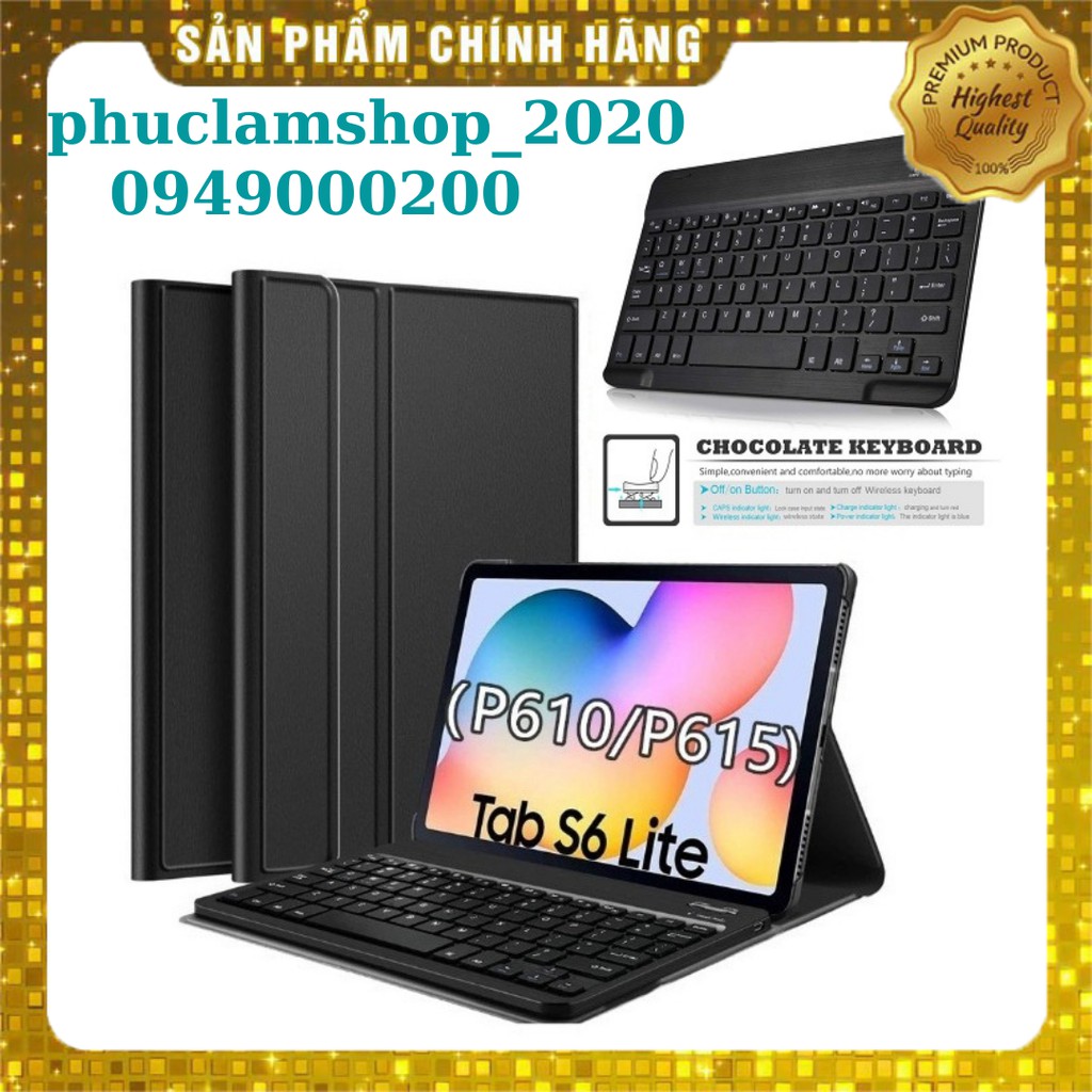 Bao da kèm bàn phím Bluetooth cho Samsung Galaxy Tab S7 Plus/FE 12.4 inch/Tab S7 11 inch/Tab S6 Lite/Tab S6/Tab A7 10.4