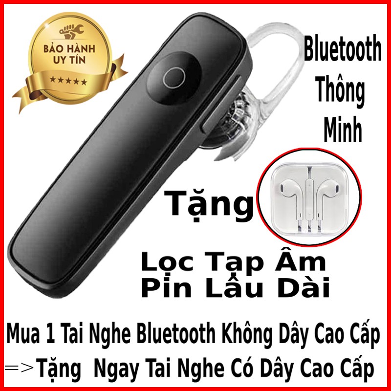✅Sản Phẩm Loại 1✅Tai Nghe Bluetooth Nhét Tai Cao Cấp- Kèm Mic Đàm Thoại Nghe Nhạc Wireless Headset M165