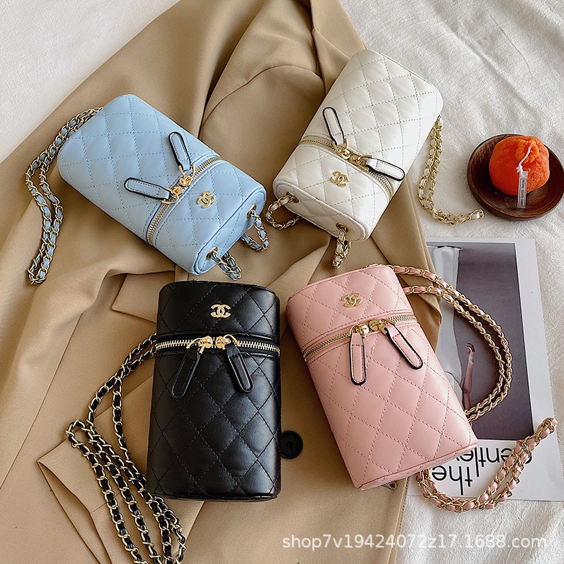 ✧New spot, street fashion brand, net celebrity, the same chain mobile phone bag, explosive style, small fragrance, rhombic multi-function, cross-body fashion, sheepskin, cosmetic bag, coin purse, all-match fashion small bag