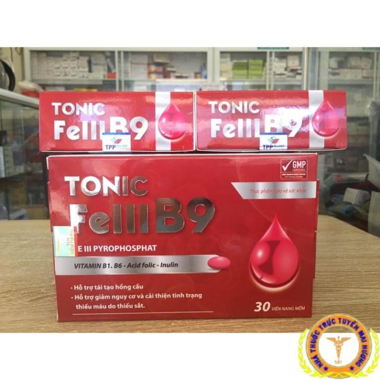 Viên Uống bổ sung Sắt Tonic Felll B9 -Bổ sung acid folic cho chỗ trợ tái tạo hồng cầu, cung cấp Sắt đặc biệt cho Bà Bầu.