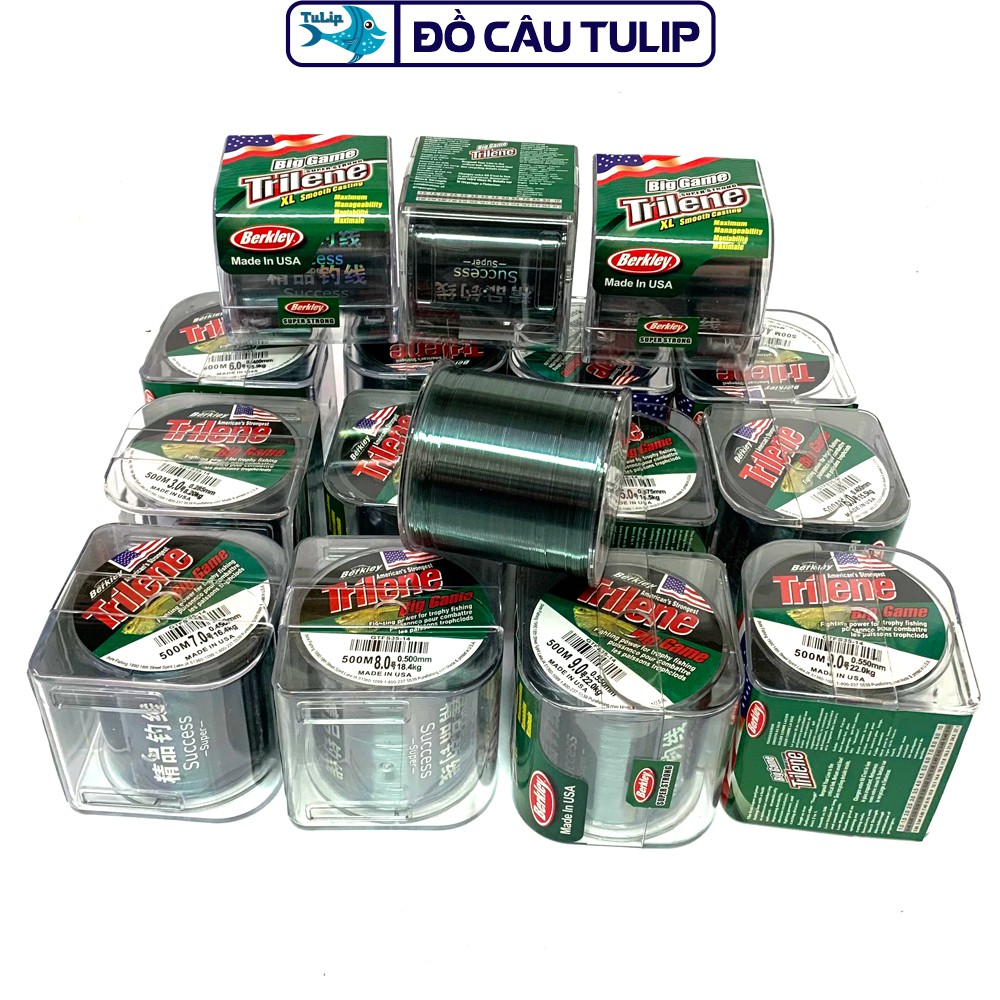 Cước Câu Cá Siêu Bền TRILENE BIG GAME 500 Mét Đủ SIZE - Dây Cước Câu Cá, ĐỒ CÂU TULIP