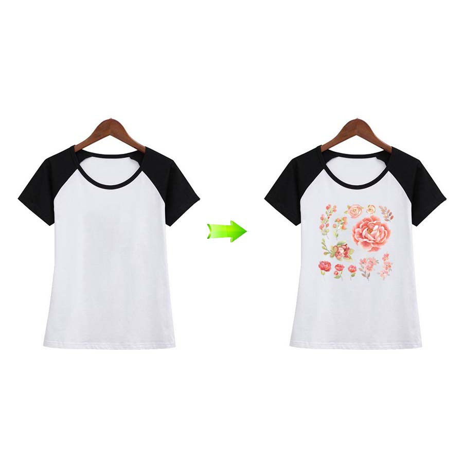 Miếng Dán Trang Trí Áo Thun In Hình Hoa Trái Tim Thời Trang Mới 2020
