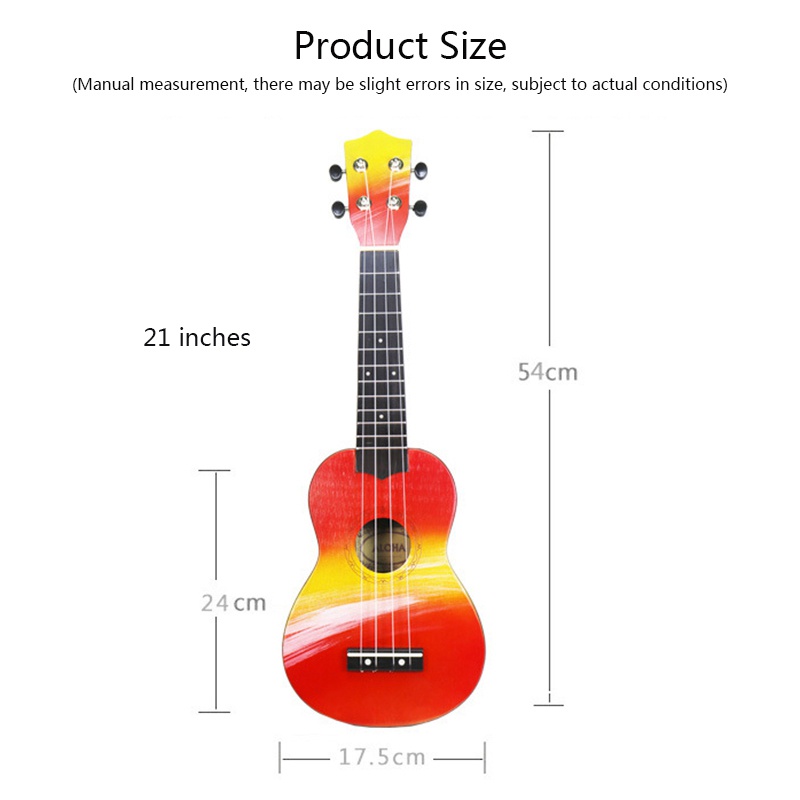 Đàn Ukulele Soprano 4 Dây 21 Họa Tiết Vẽ Tay Cho Người Mới Bắt Đầu 1