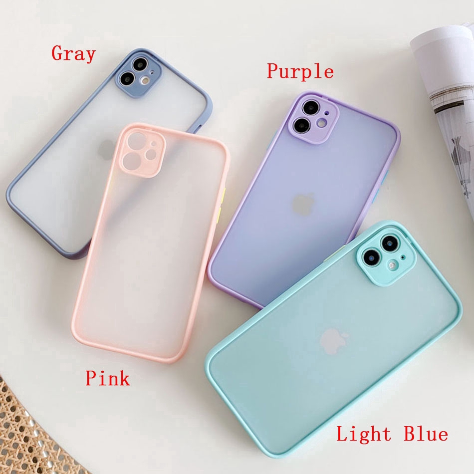 Ốp Điện Thoại Dẻo Màu Sắc Ngọt Ngào Kèm Nút Bấm Độc Đáo Chống Sốc Cho Huawei Y9 2019 Y9 Prime Mate 30 P40 P30 Pro P30 Lite Honor X10