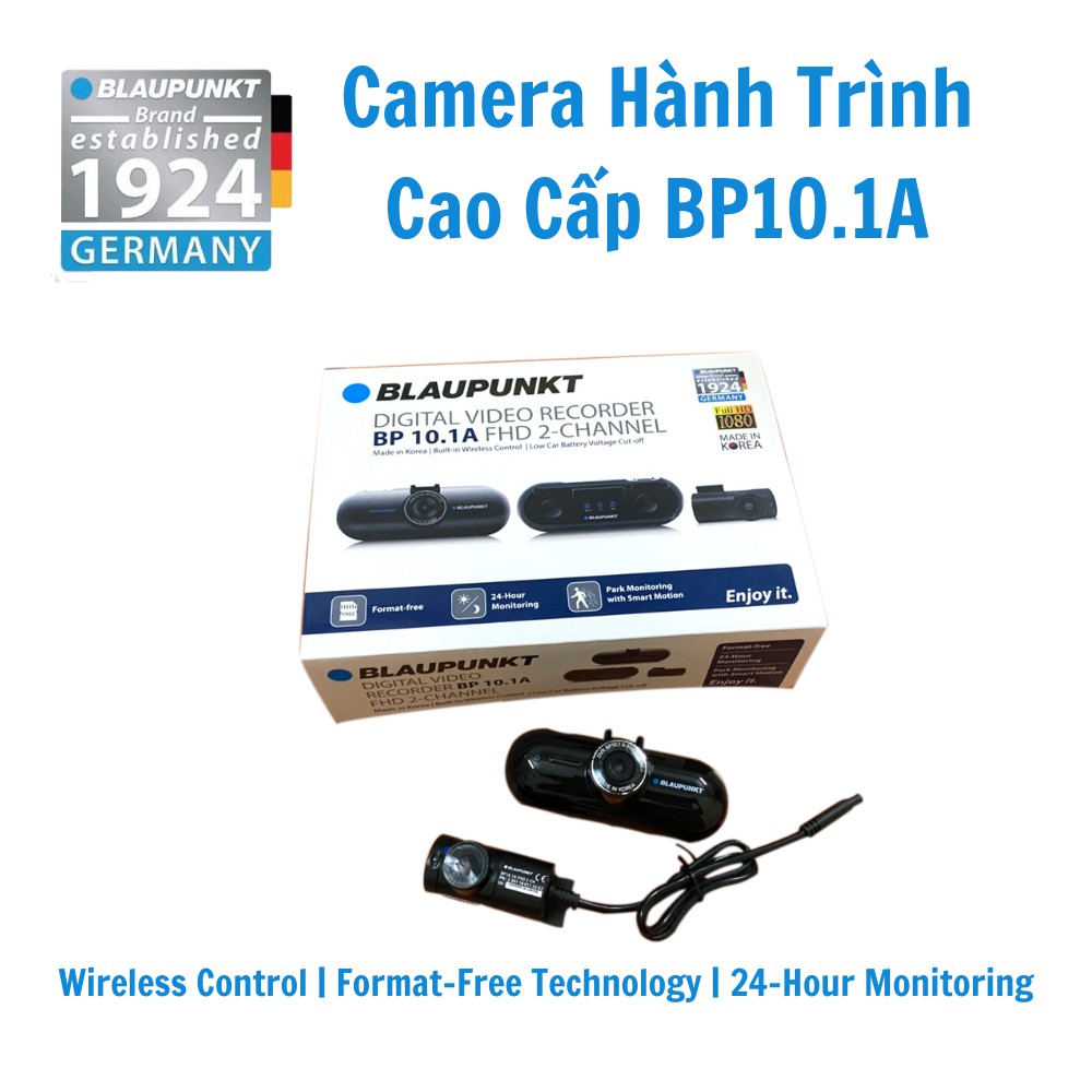 Camera hành trình ô tô Blaupunkt BP10.1A có Wifi, GPS, hoạt động 24/24 ngay cả khi xe tắt máy | BigBuy360 - bigbuy360.vn