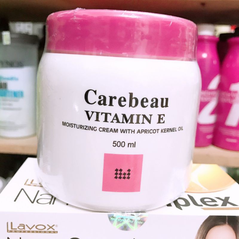 Kem Dưỡng Da Toàn Thân Vitamin E Carebeau Màu Hồng Pink 500ml