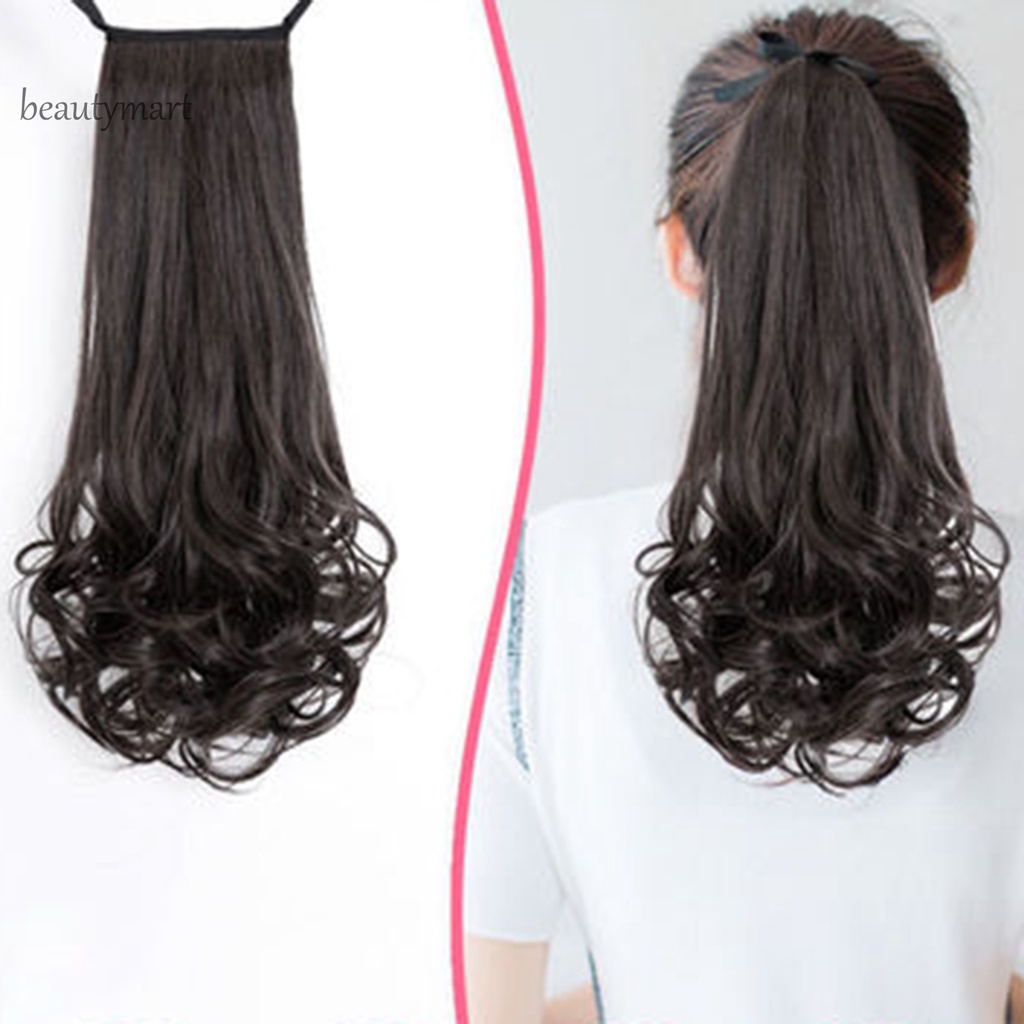 Tóc giả đuôi ngựa xoăn dài bằng sợi tổng hợp dành cho nữ