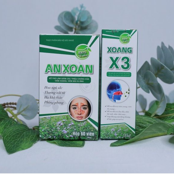 An Xoan – Hỗ trợ giảm các triệu chứng ngạt mũi do viêm xoang, viêm mũi dị ứng (60 viên)