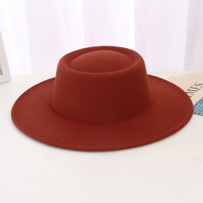 Mũ dạ cao cấp vành rộng 9cm siêu sang chảnh