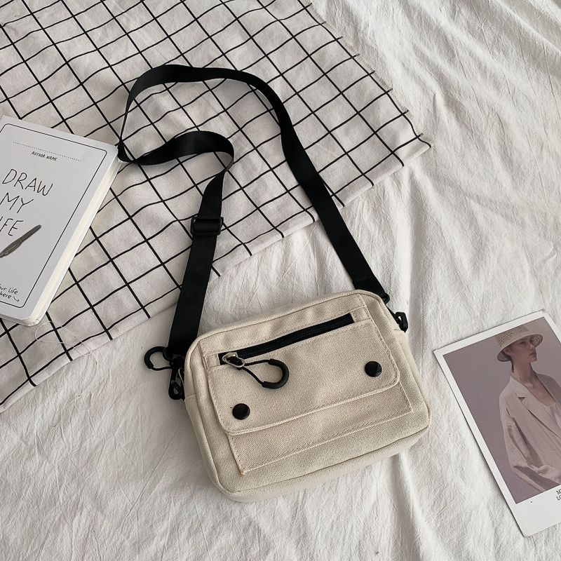 Túi Đeo Chéo Mini Bằng Vải Canvas Phong Cách Nhật Bản Dành Cho Nữ