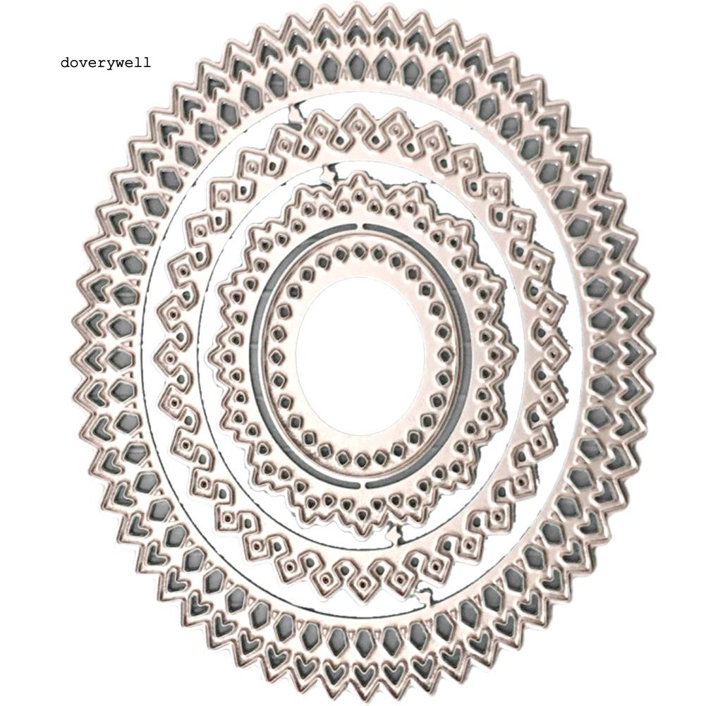 Set khuôn cắt giấy hình oval tỉ mỉ dùng trang trí