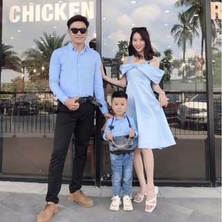 đồ gia đình đi tiệc - váy áo gia đình - váy mẹ và bé gái - váy đôi gia đình - áo đôi gia đình đi tiệc đẹp