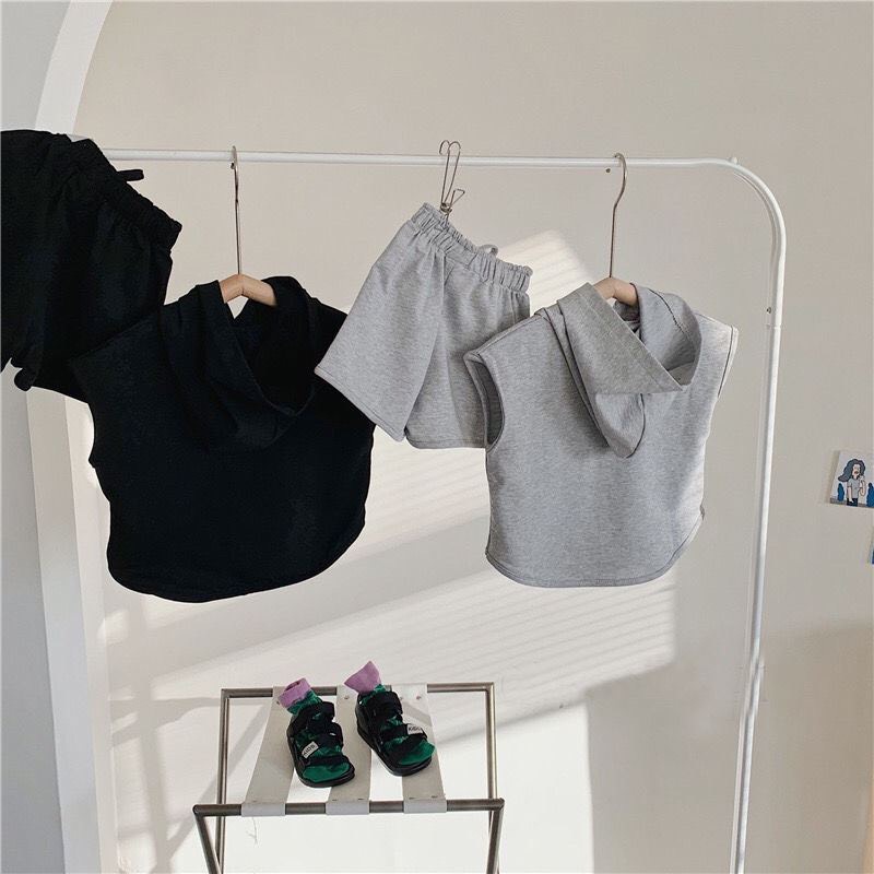 Bộ Hoodie Ba Lỗ Cho Bé Trai Và Bé Gái In Hình Chuột Mickey Heri Kids